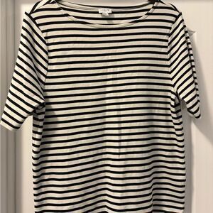 J. Crew Black and White Short Sleeve Tee